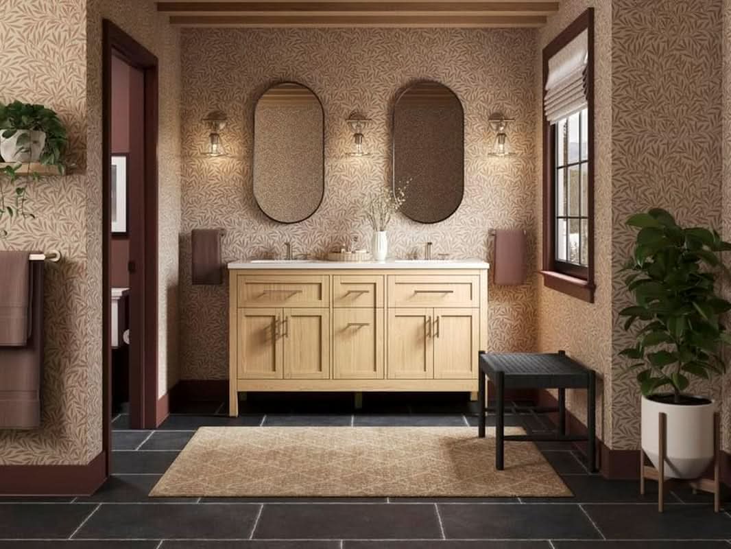 18W X 36H Oval Framed Wall Mount Vanity Mirror Matte Black