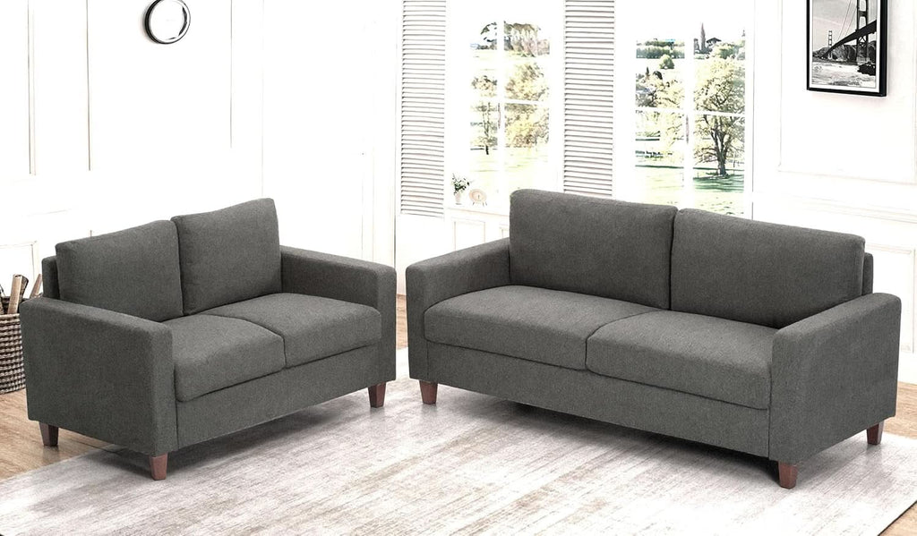 Miles Grey Sofa and Loveseat Set
