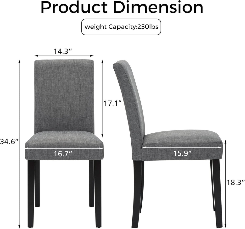 Set of 6 Mid Century Modern Upholstered Dining Chairs