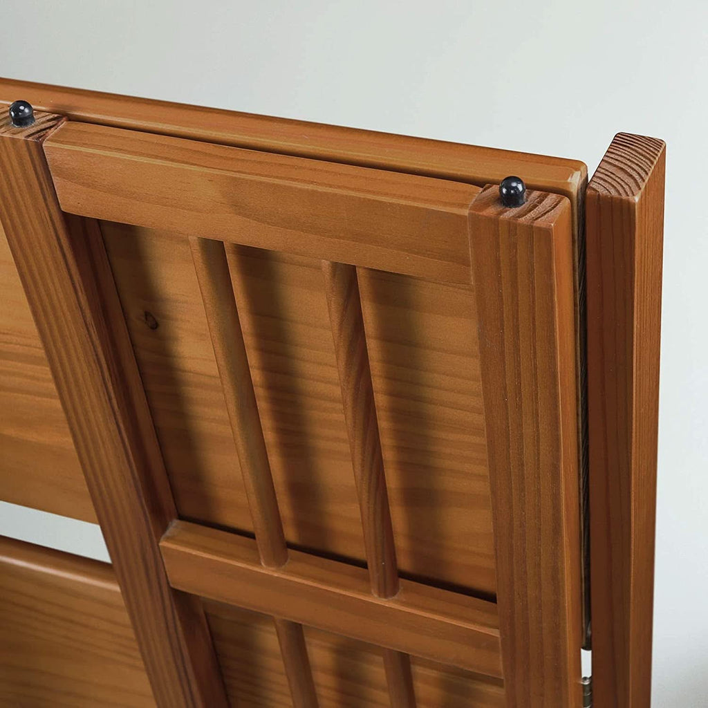 Chestnut Three Shelf Stackable Bookcase Solid Wood