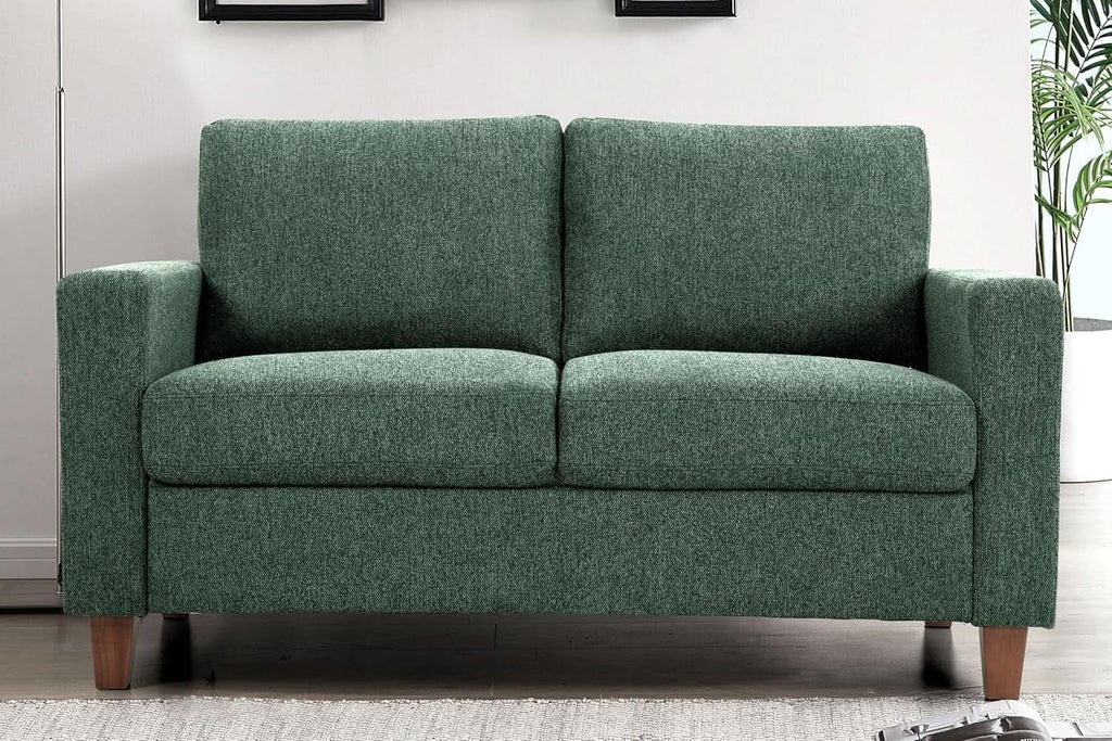 Green Mid-Century Sofa and Loveseat Set