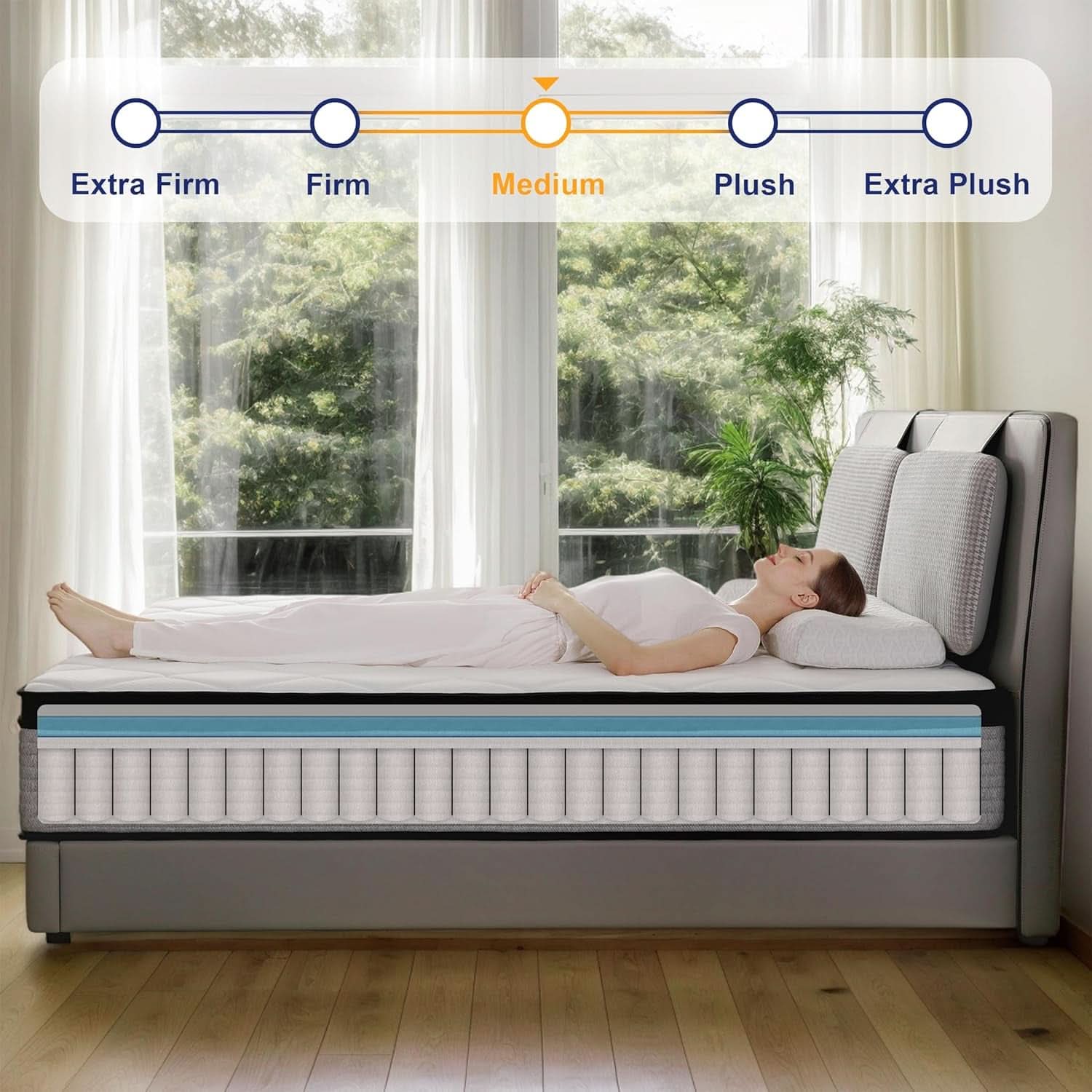 Queen Certipur Memory Foam Hybrid Edge Support Ultra Comfort Mattress Box