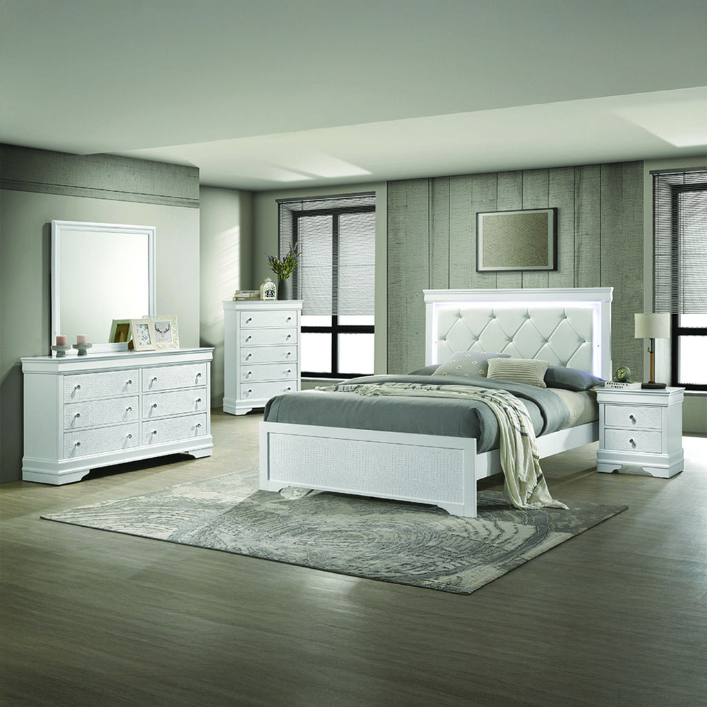 Blaze LED Upholstered Bedroom Set