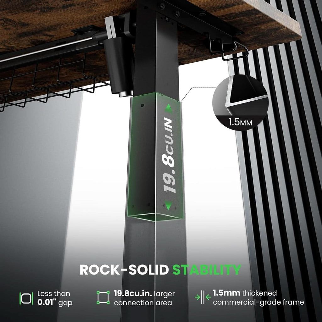 Electric Standing Desk 48 By 24 Inch With 3 Memory Presets