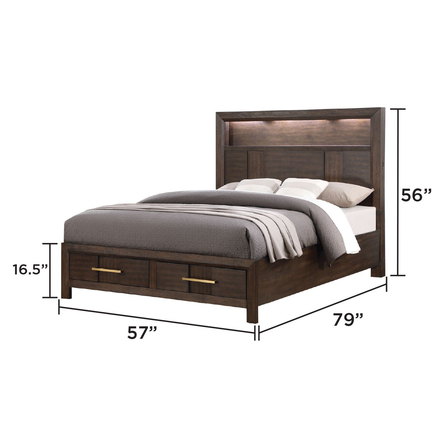 Kenzo LED Storage Bedroom Set
