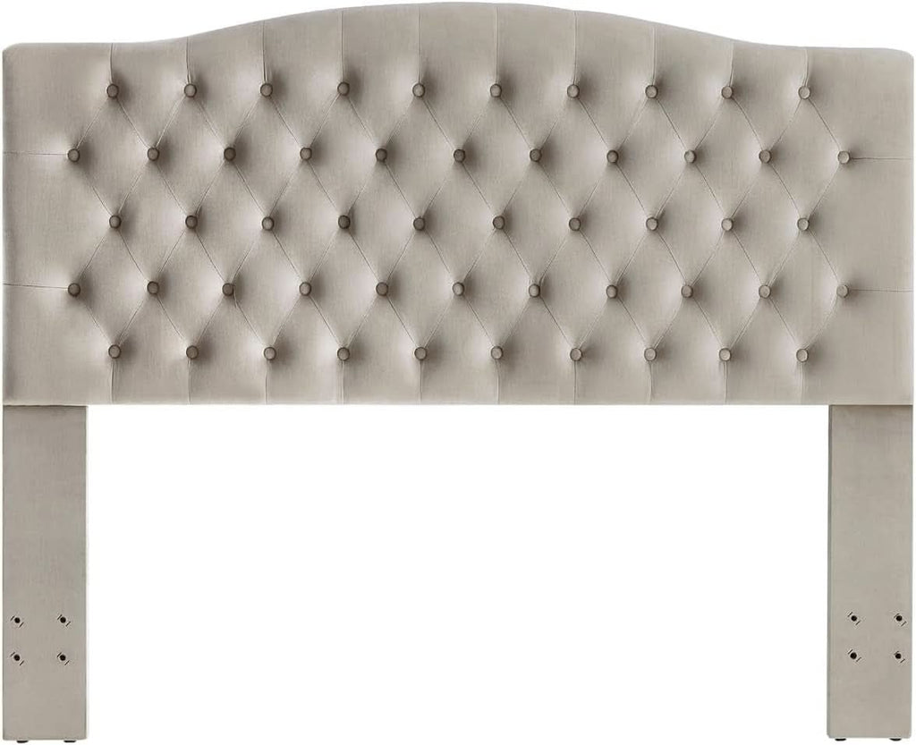 Elegant Velvet Tufted Queen Headboard for Ultimate Comfort