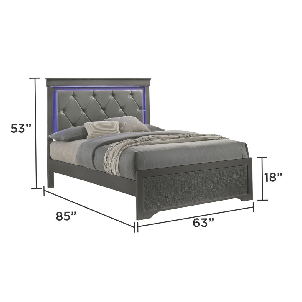 Blaze LED Upholstered Bedroom Set
