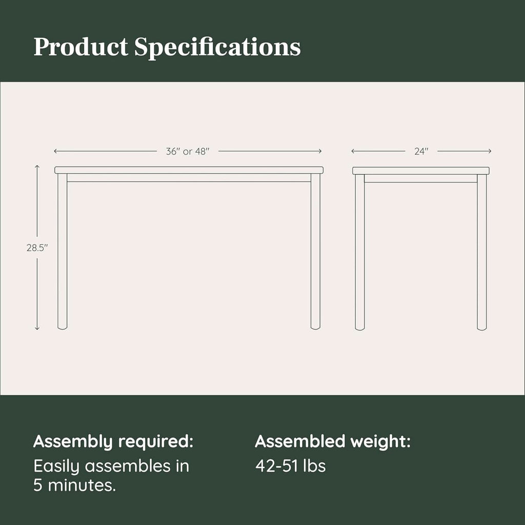 Functional Home Office Desk with Rounded Corners and Cable Notch
