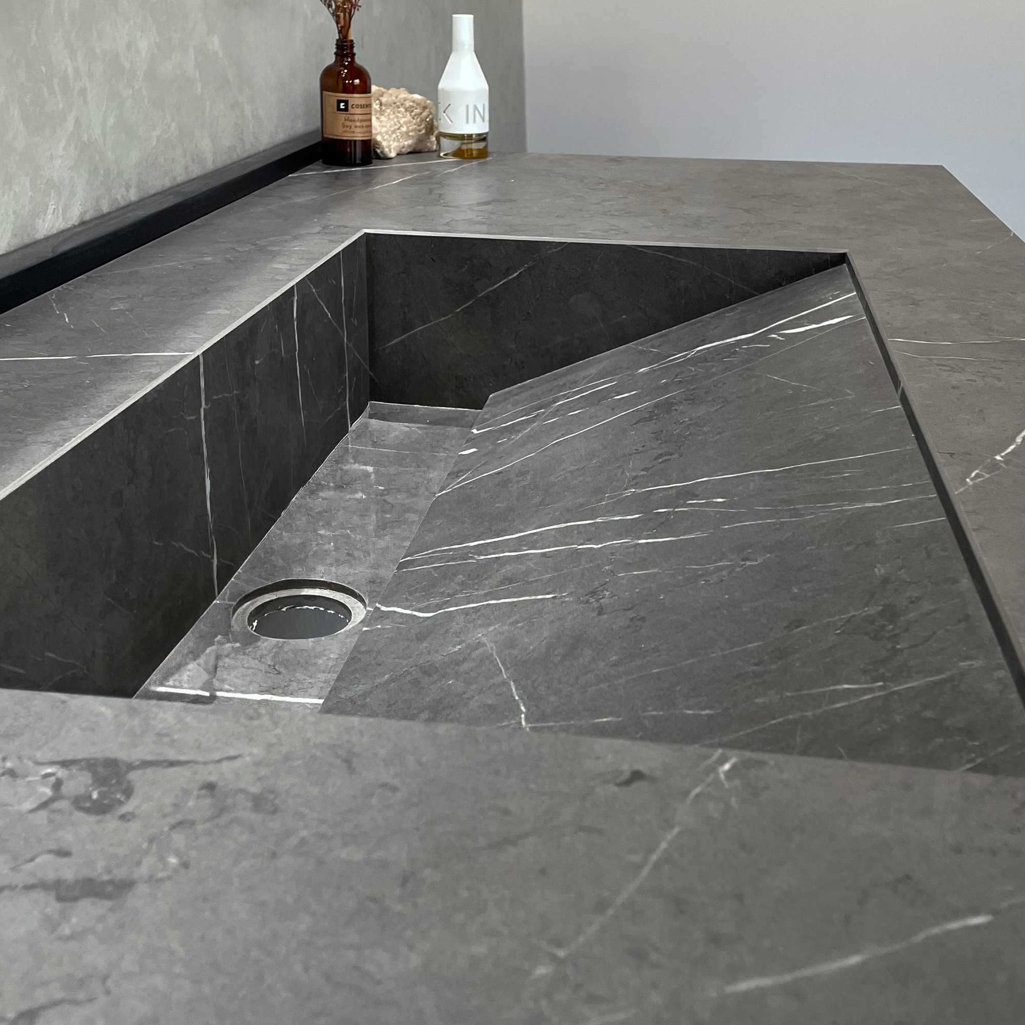 HANDCRAFTED INFINITY PIETRA GREY HIGH ENGINEERED STONE SINK (ES-100)