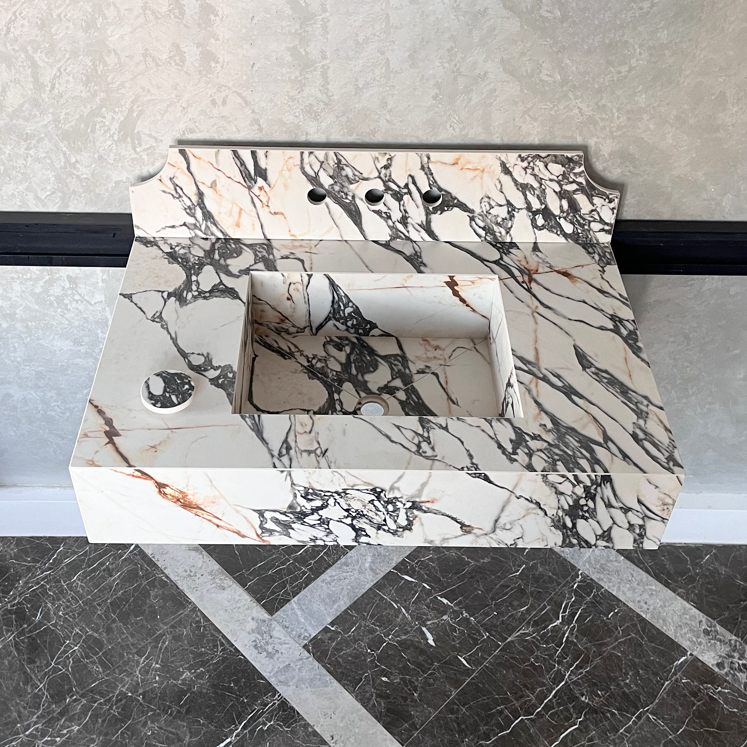 HANDCRAFTED MATERIA CORCHIA GOLD ENGINEERED PORCELAIN SINK (ES-053)