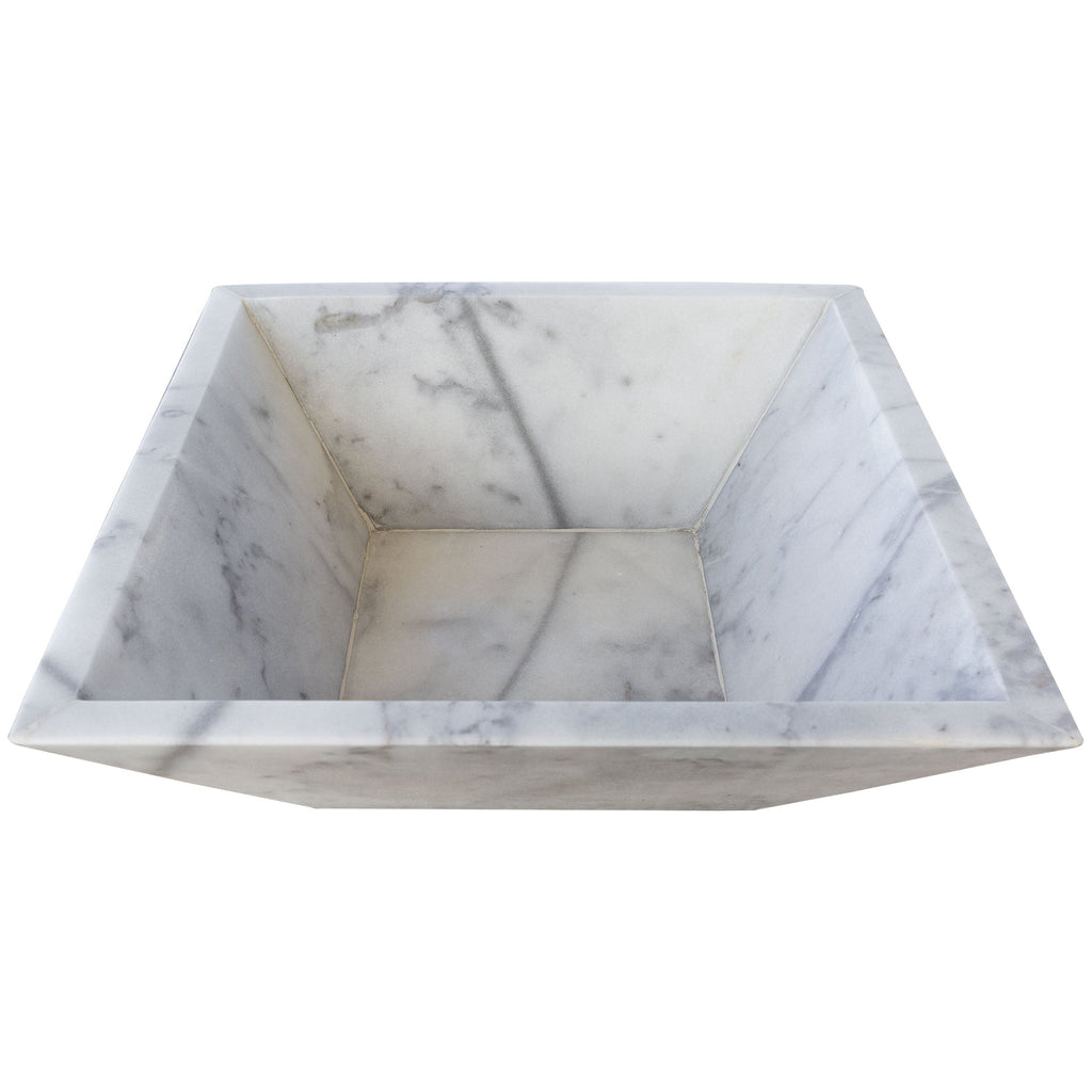 Turkish Carrara White Marble Natural Stone Fire Pit
