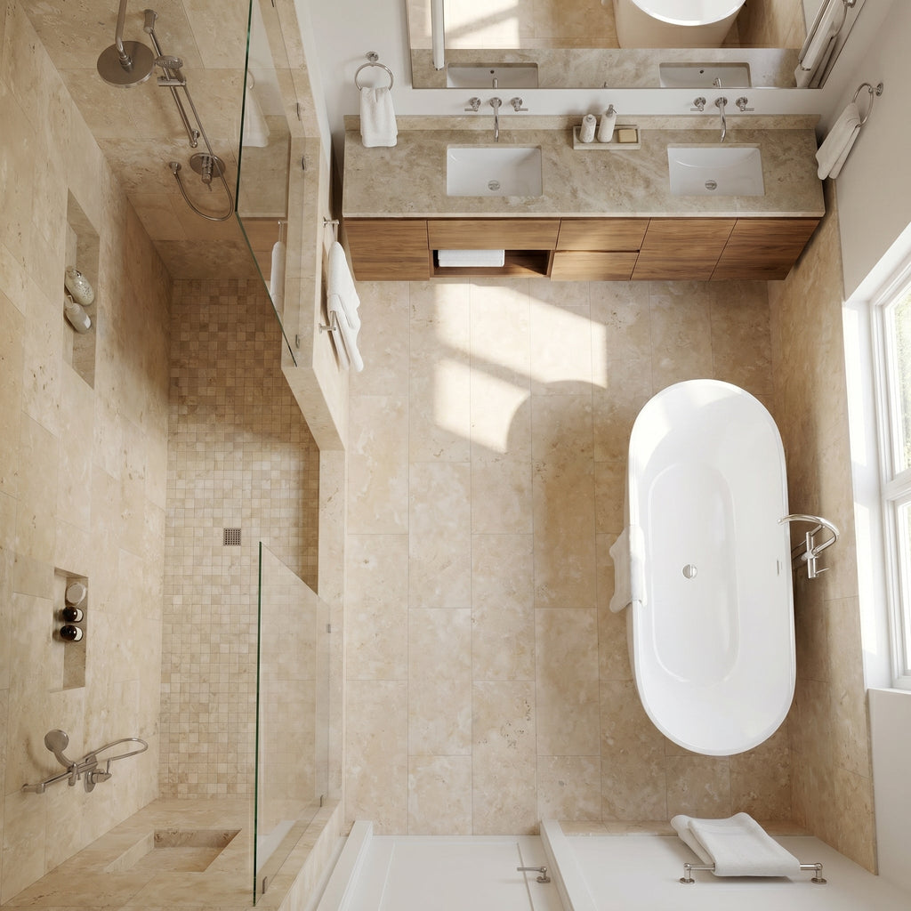 Miletos Ivory Travertine Honed and Filled Wall and Floor Tile