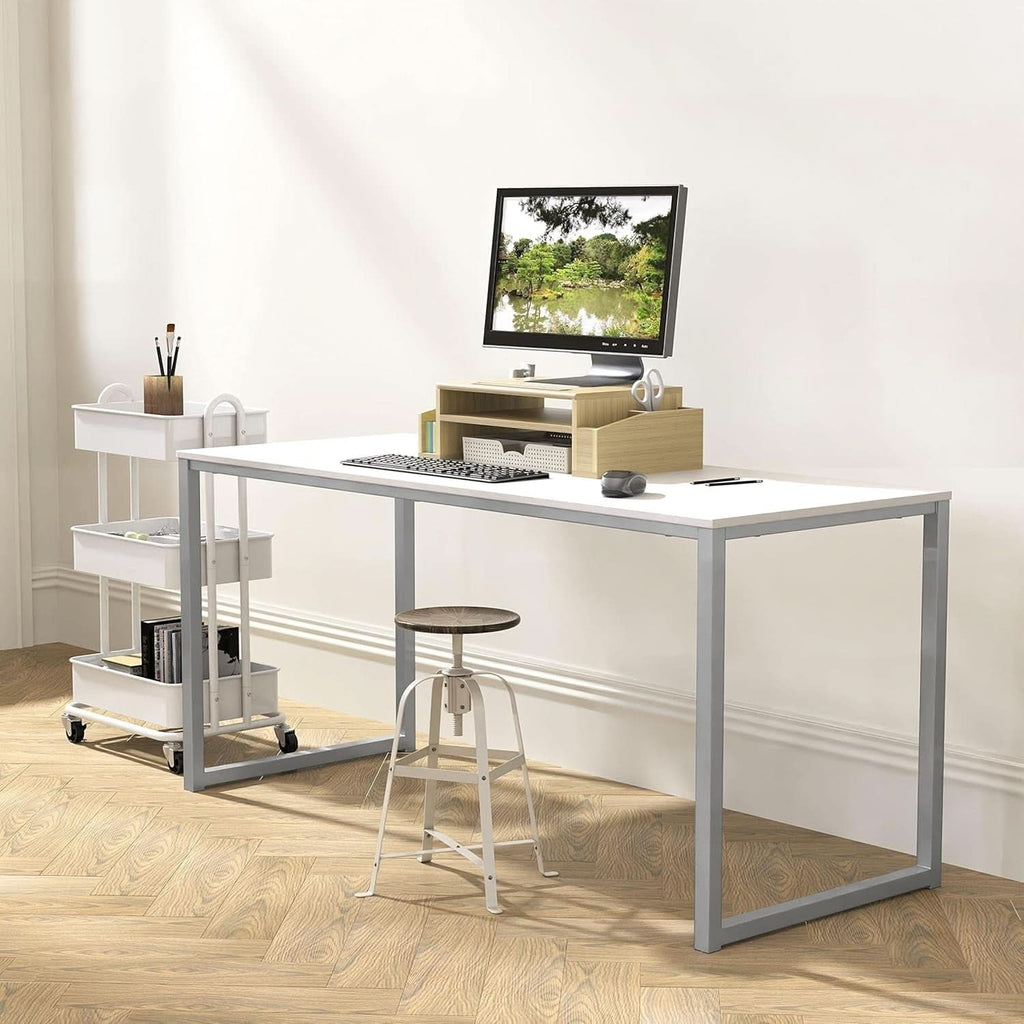 Mission Style 48 Inch White Computer Desk Home Office
