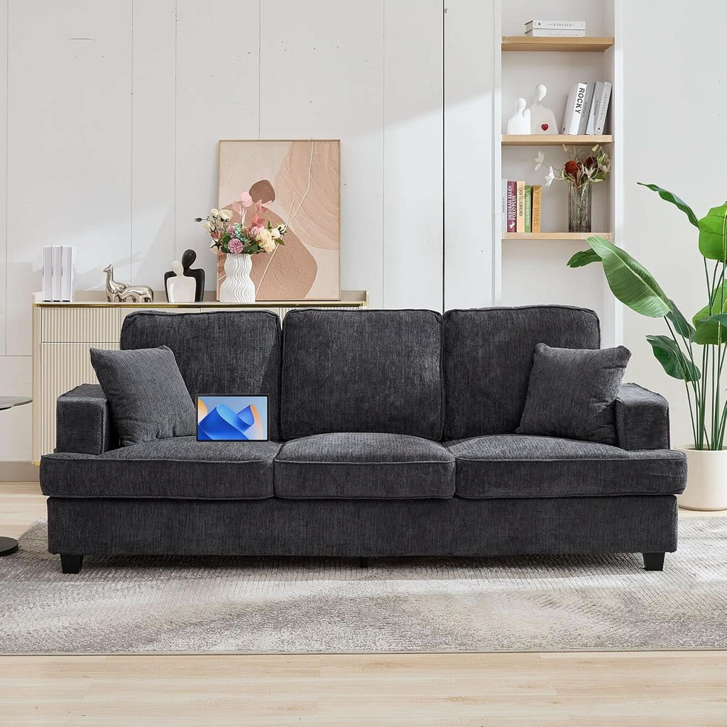 Modern Deep Seat Grey Loveseat