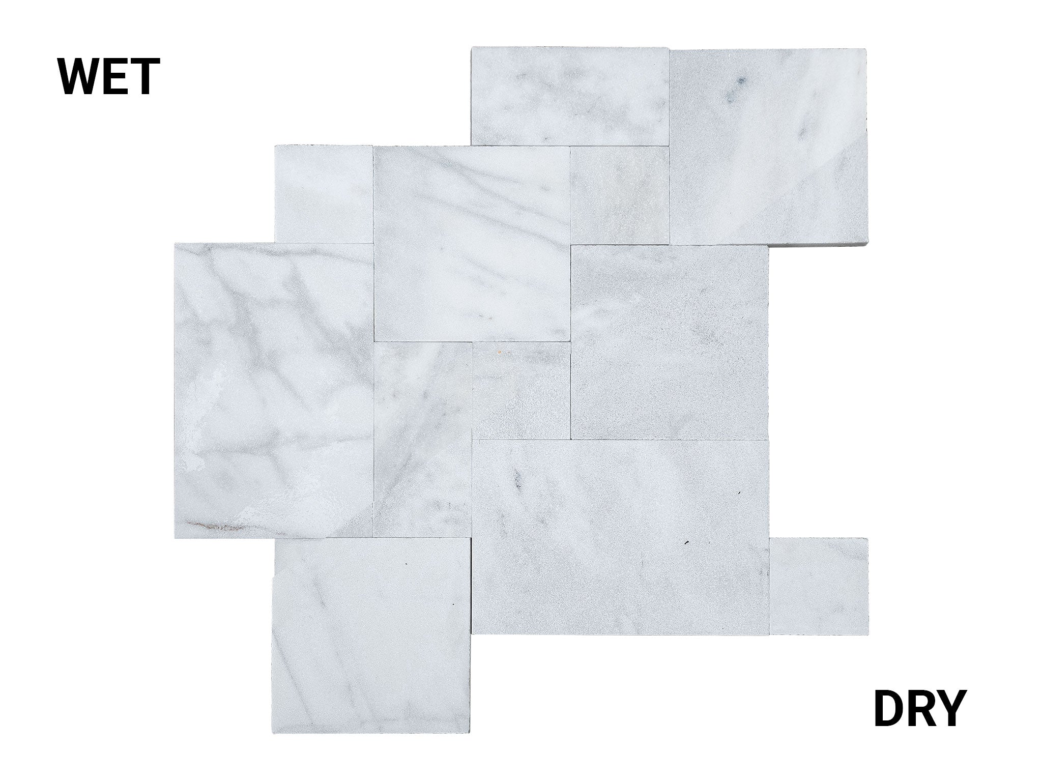 Turkish Carrara White Marble Leathered Pavers