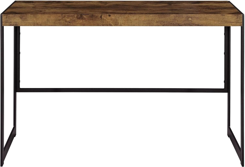 Rustic Nutmeg Writing Desk with Farmhouse Style Design