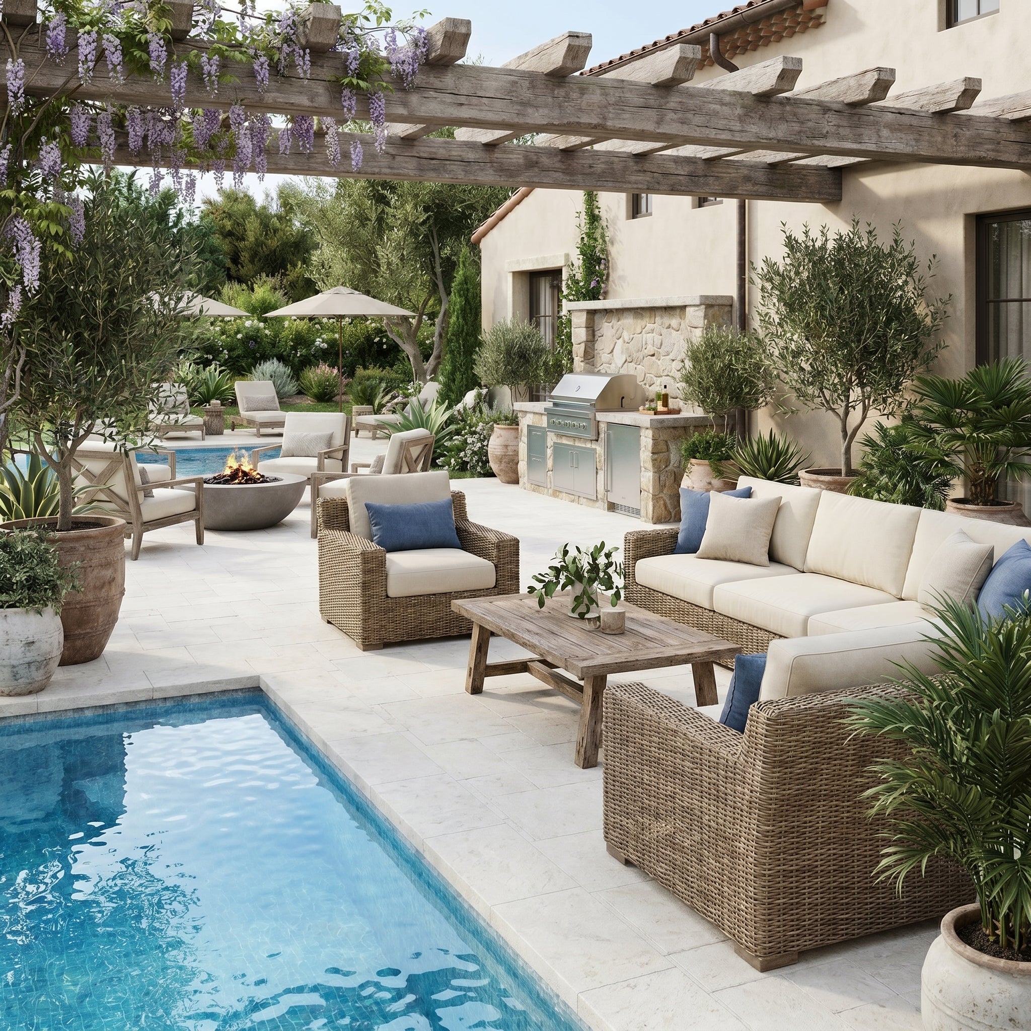 Shell Stone White Tumbled Limestone Pavers
