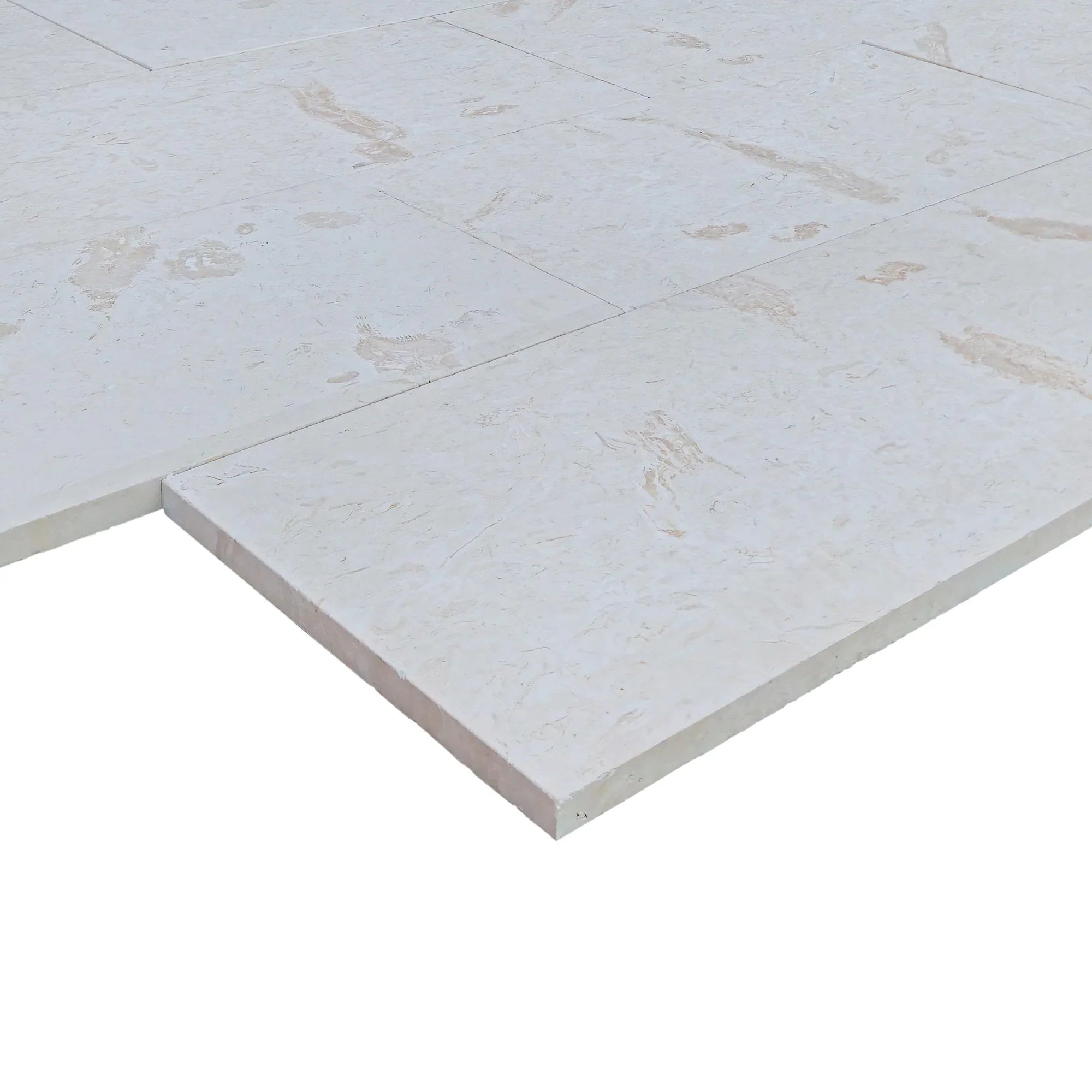 Shell Stone White Tumbled Limestone Pavers