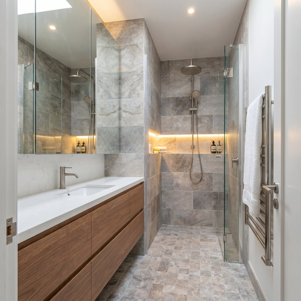 Silver Travertine Floor and Wall Tile