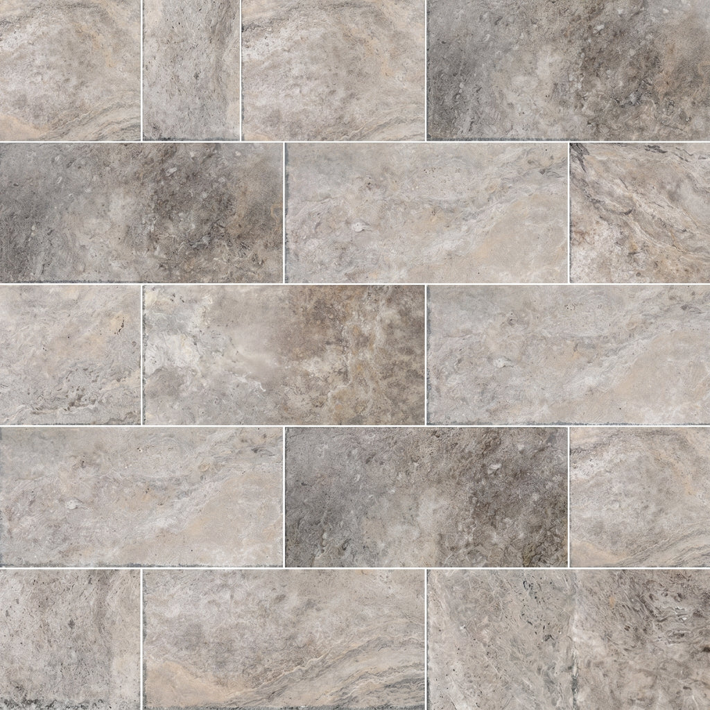 Silver Travertine Floor and Wall Tile