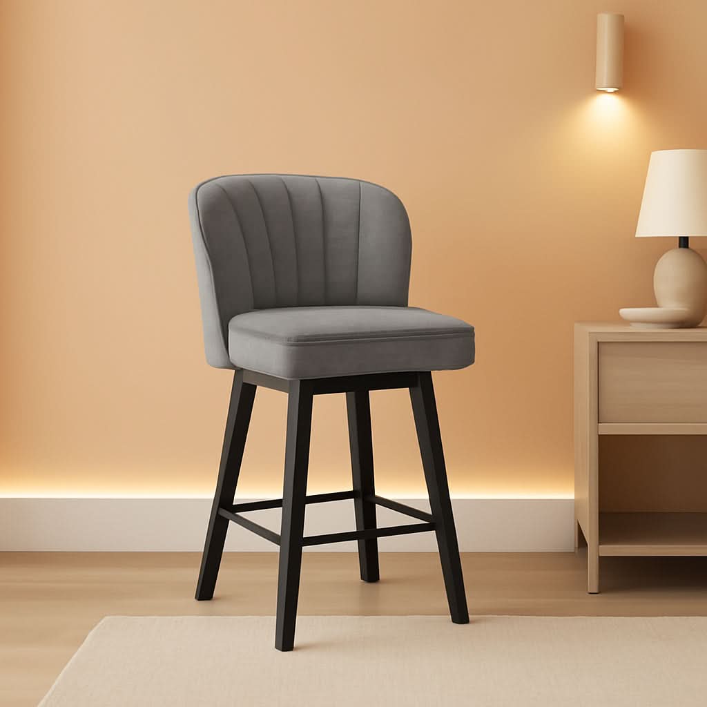26 Counter Height Bar Stools Set Of 3 Gray Faux Leather