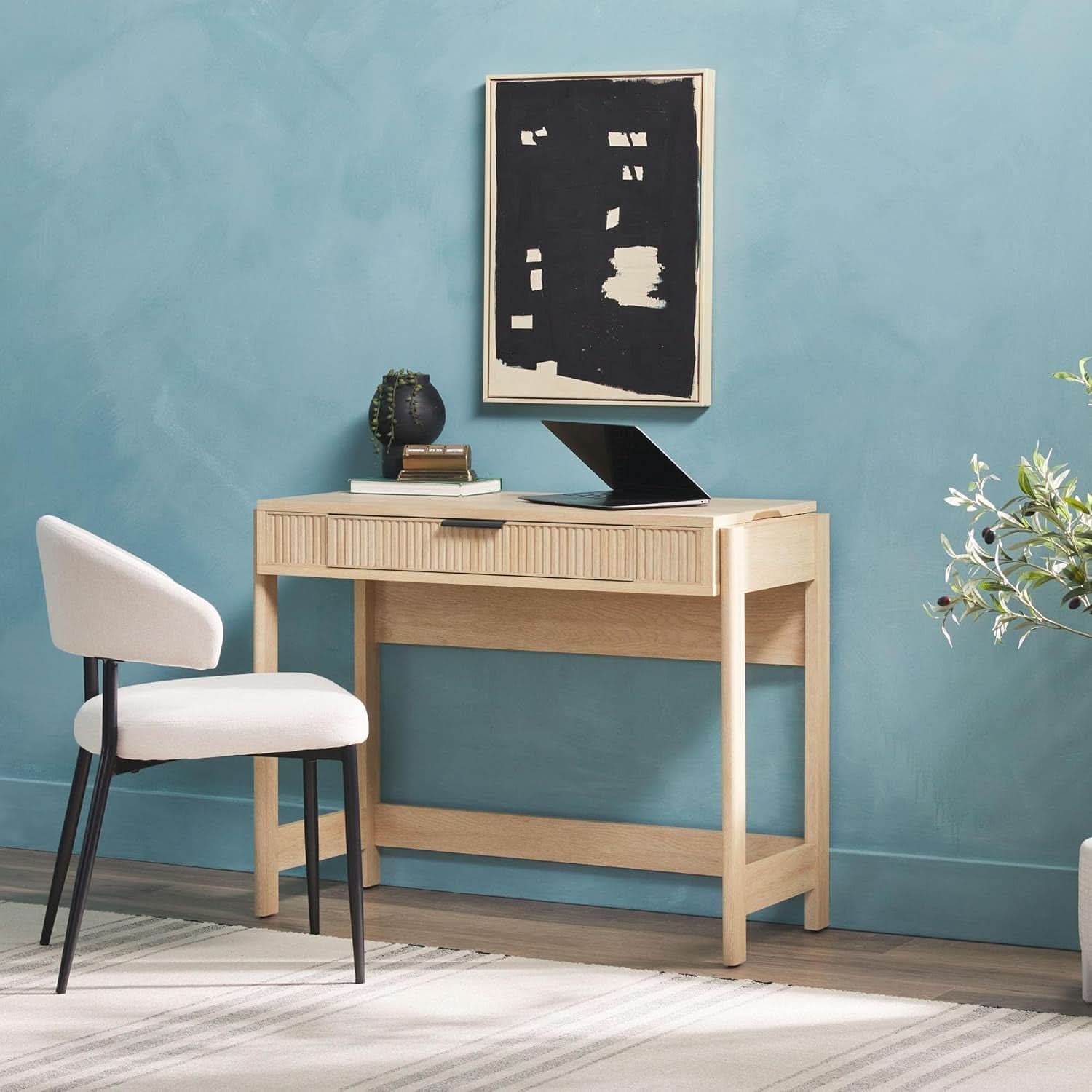 Transitional Lift-Top Desk With Storage And Adjustable Height
