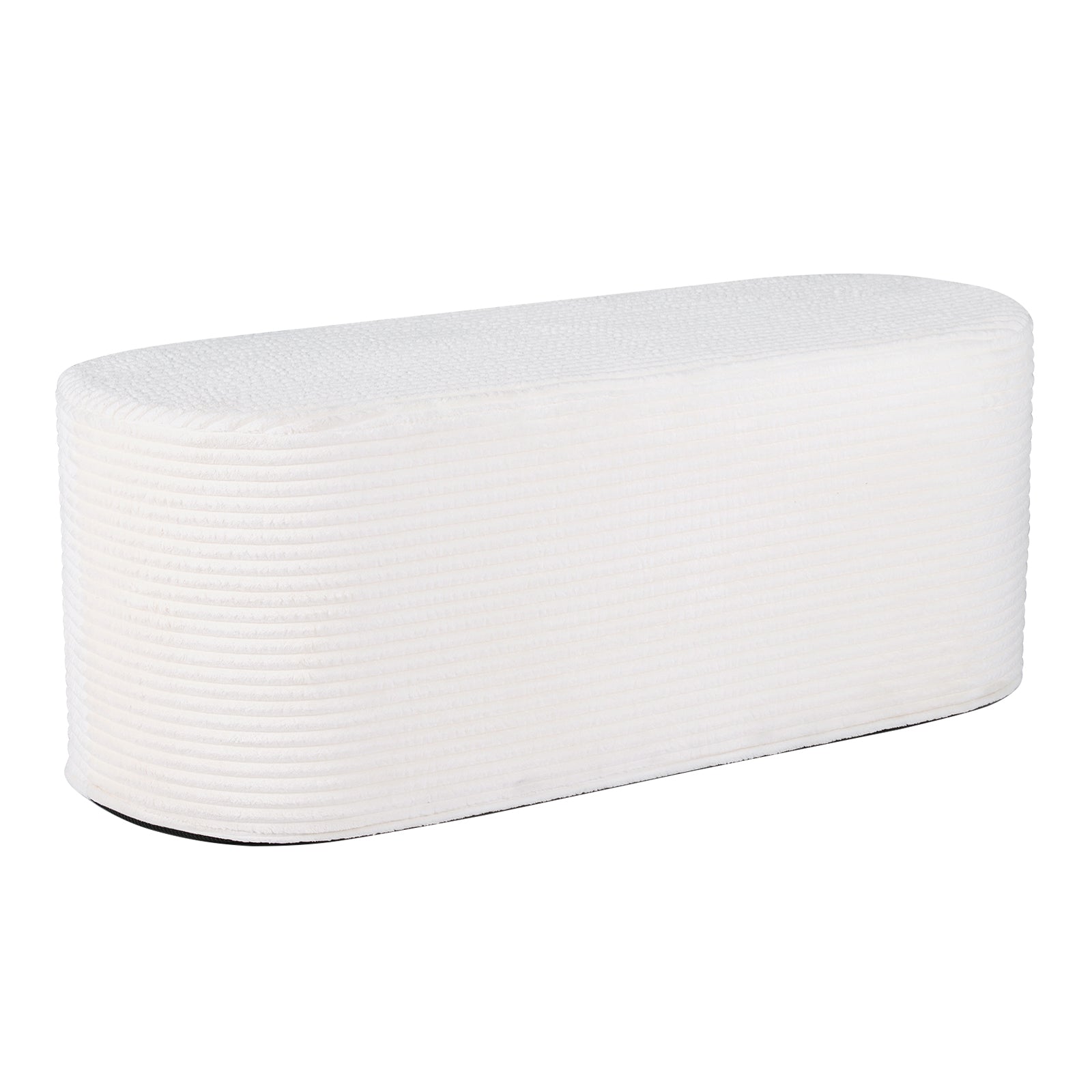 Upholstered Ottoman Bench with High-Density Sponge-Beige